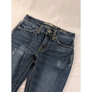 BKE‎ Aiden Jeans  27x29 Blue Medium Wash Low Rise Bootcut Denim Stretch Pants